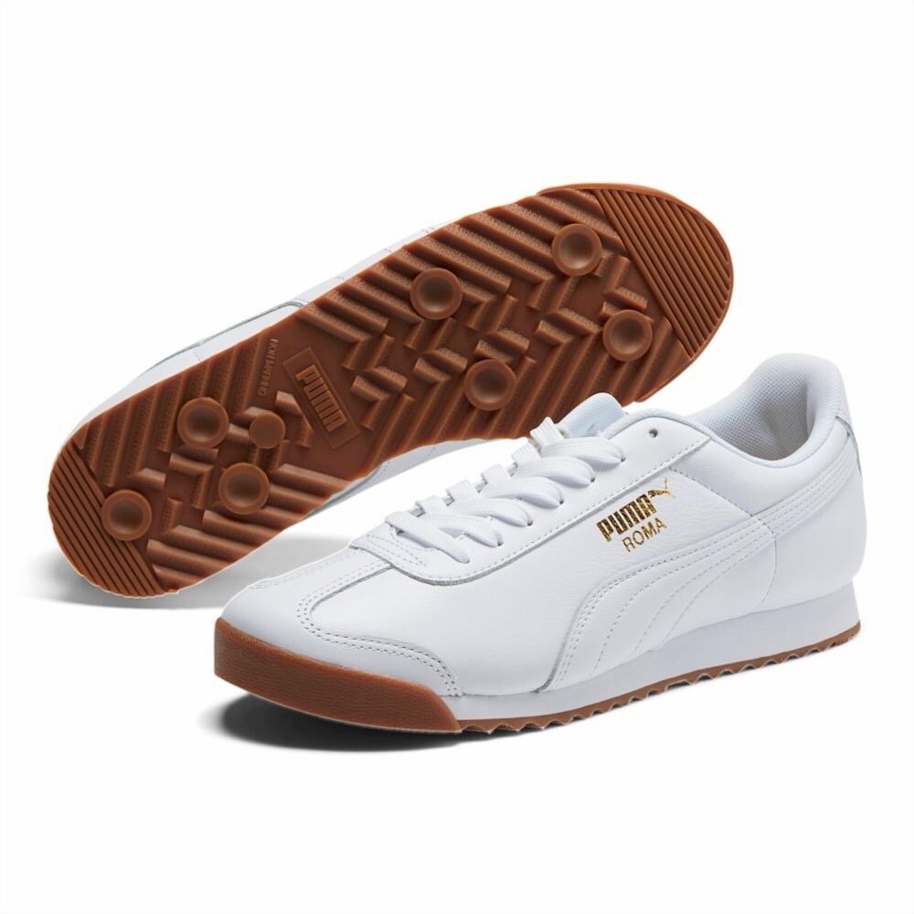 PUMA Roma Classic Men's White Gum Sneakers 7.5-13
